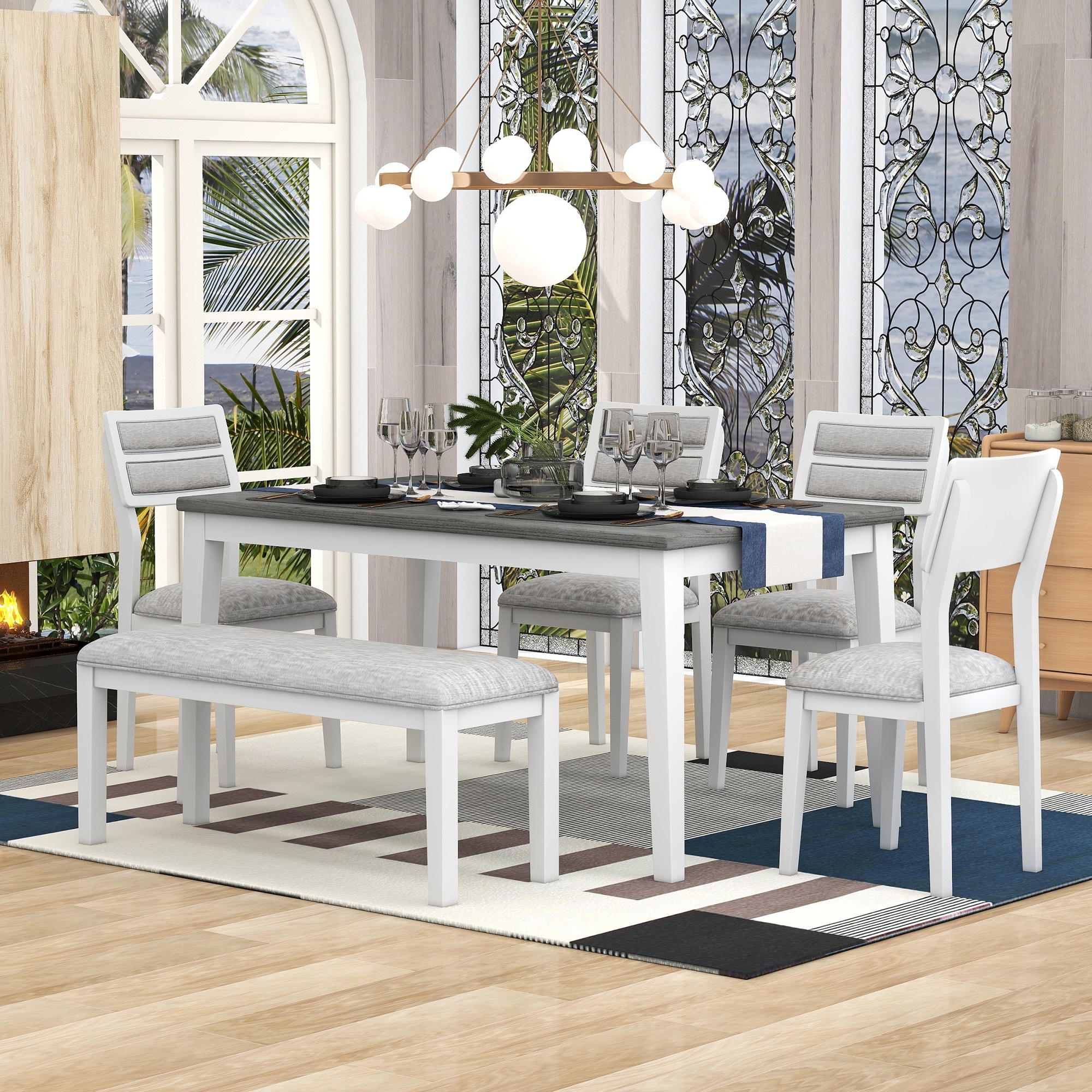Clear sales dining set